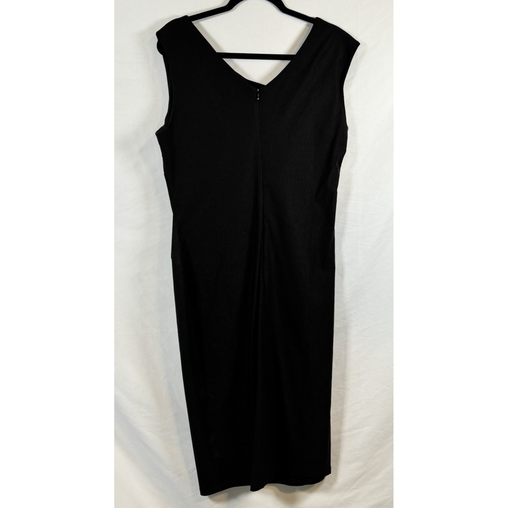 MUXXN Black Ruched Bodycon Midi Dress Sleeveless Women's 3X NWT Cocktail Party - Picture 6 of 12